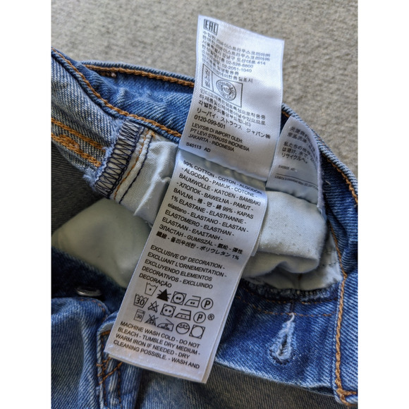 Levis Jeans Womens Size 23 Blue Denim Wedgie Straight Button - Picture 4 of 9